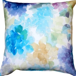May Flower Blue Throw Pillow 20X20