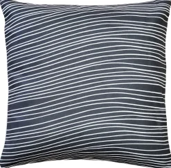 Meraki Charcoal Black Throw Pillow 19x19