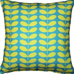 Mid-Century Modern Turquoise Throw Pillow 19x19