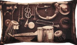 Musical Instruments Throw Pillow 12x19