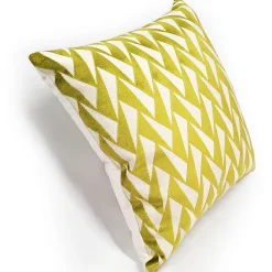 Nouveau Chartreuse Velvet Throw Pillow 19x19