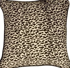 Ocelot Print Cotton Large 22x22 Throw Pillow