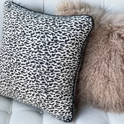 Ocelot Print Cotton Large 22x22 Throw Pillow