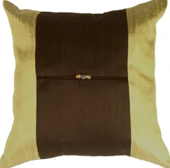 Oriental Beads Soft Sage Square Pillow