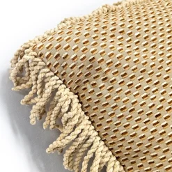 Ottoman Gold Bullion Fringe Trim Throw Pillow 17x17