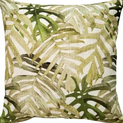 Pattaya Green Palm Throw Pillow 20x20