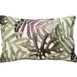 Pattaya Purple Palm Throw Pillow 12x20