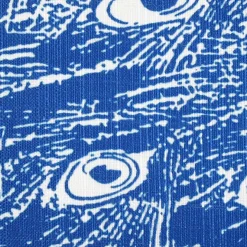 Peacock Blue Relief Throw Pillow 12x20