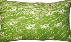 Peacock Green Relief Throw Pillow 12x20