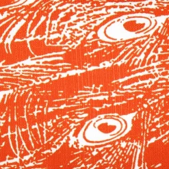 Peacock Orange Relief Throw Pillow 12x20