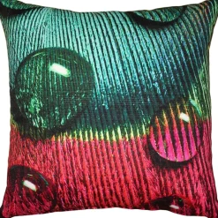 Peacock Splash GYR Throw Pillow 20x20