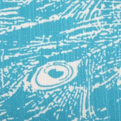 Peacock Turquoise Relief Throw Pillow 12x20
