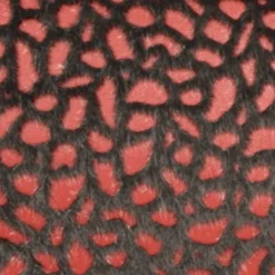Pebbles in Red 18x18 Faux Fur Throw Pillow