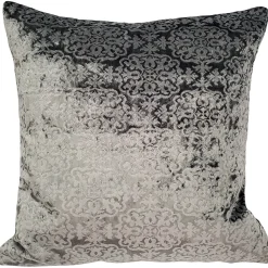 Pewter Gray Velvet Throw Pillow 17x17