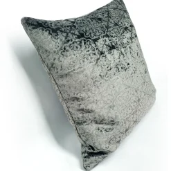 Pewter Gray Velvet Throw Pillow 17x17