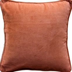 Piped Cotton Rust Velvet 17x17