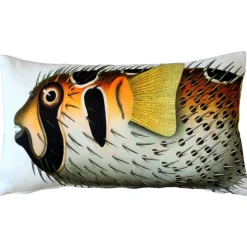 Porcupinefish Fish Pillow 12x19
