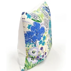 Potting Shed Shady Blues Floral Throw Pillow 25x25