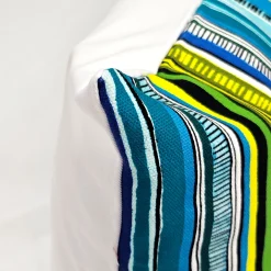 Power Stripe Fiesta Throw Pillow 25x25