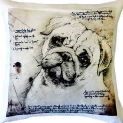 Pug 17x17 Dog Pillow