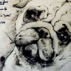 Pug 17x17 Dog Pillow