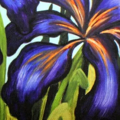 Purple Irises 12x20 Throw Pillow
