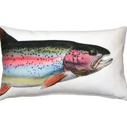 Rainbow Trout Fish Pillow 12x19