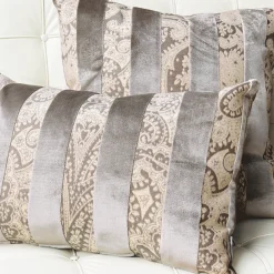 Robert Owl Stripe Velvet Pillow 15x22