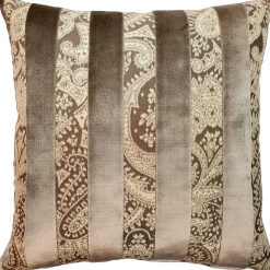 Robert Owl Stripe Velvet Pillow 22x22