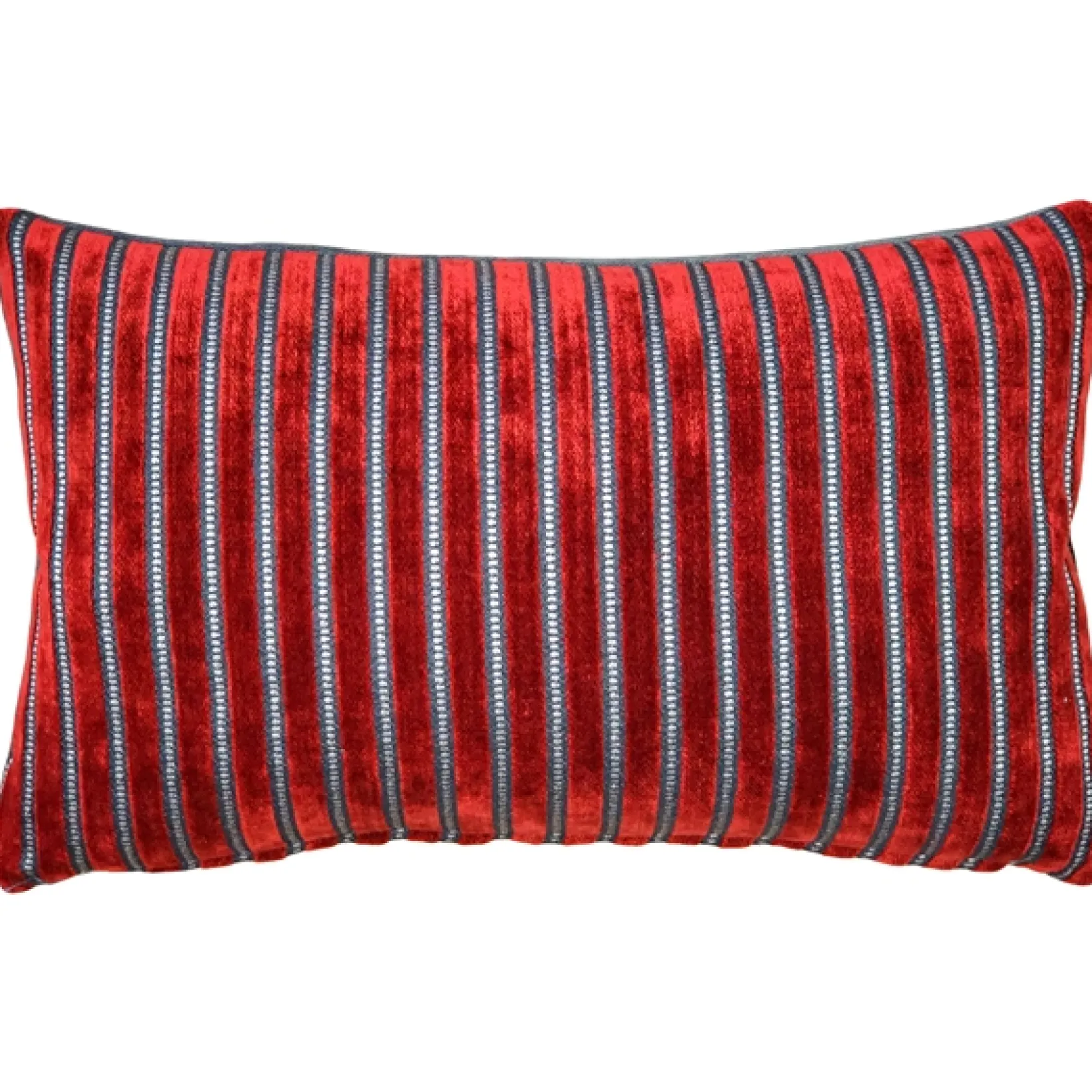 Rockefeller Lava Red Velvet Throw Pillow 12x20