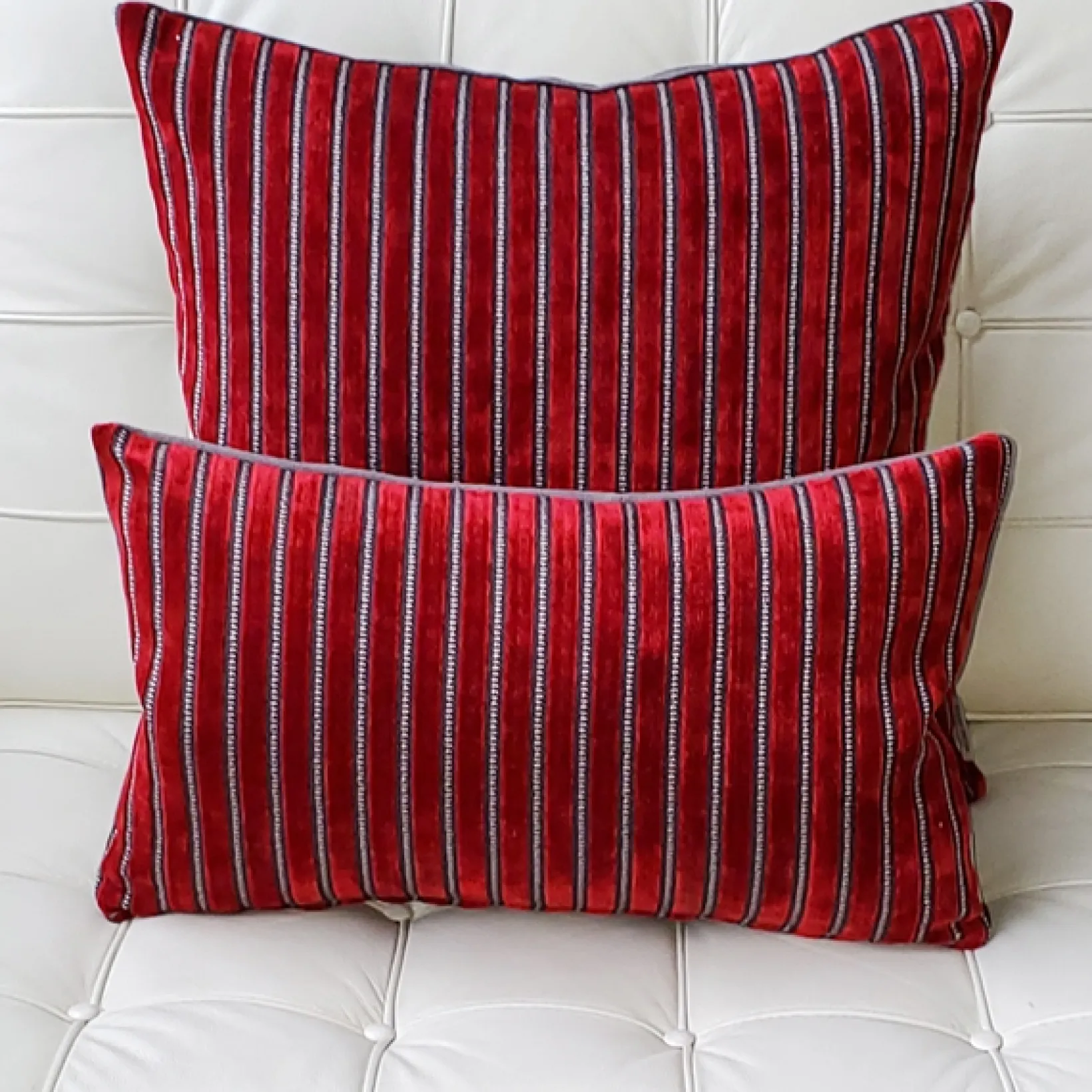 Rockefeller Lava Red Velvet Throw Pillow 12x20