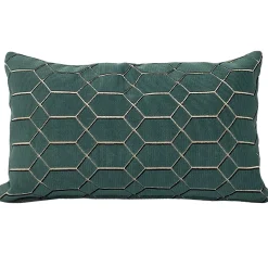 Romo Pendant Teal Throw Pillow 12x20