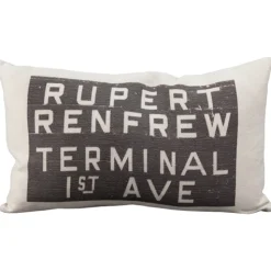 Rupert Bus Scroll Throw Pillow