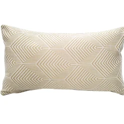 Sahara Cream and Gold Textured Throw Pillow 12x20