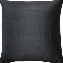 Sankara Black Silk Throw Pillow 16x16
