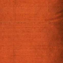 Sankara Burnt Orange Silk Throw Pillow 16x16