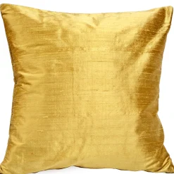 Sankara Goldenrod Silk Throw Pillow 16x16