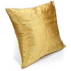 Sankara Goldenrod Silk Throw Pillow 16x16