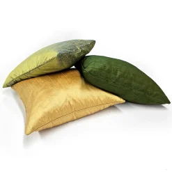 Sankara Goldenrod Silk Throw Pillow 16x16