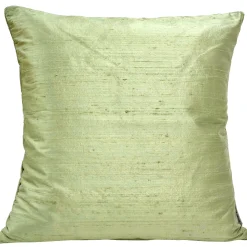 Sankara Laurel Mint Silk Throw Pillow 16x16