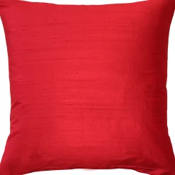 Sankara Red Silk Throw Pillow 20x20