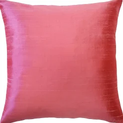 Sankara Rose Blush Silk Throw Pillow 18x18