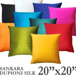 Sankara Silk Throw Pillows 20x20