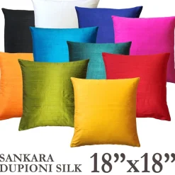 Sankara Silk Throw Pillows 18x18