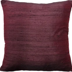 Sankara Wine Silk Throw Pillow 16x16