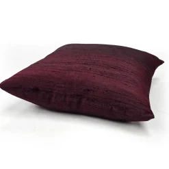 Sankara Wine Silk Throw Pillow 16x16
