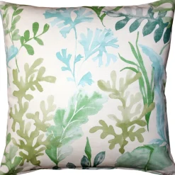 Sea Garden Green Throw Pillow 20X20
