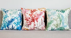 Sea Garden Green Throw Pillow 20X20