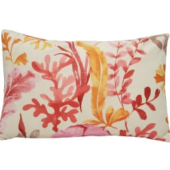 Sea Garden Pink Throw Pillow 12X20