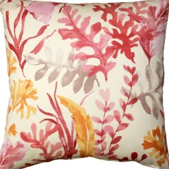 Sea Garden Pink Throw Pillow 20X20